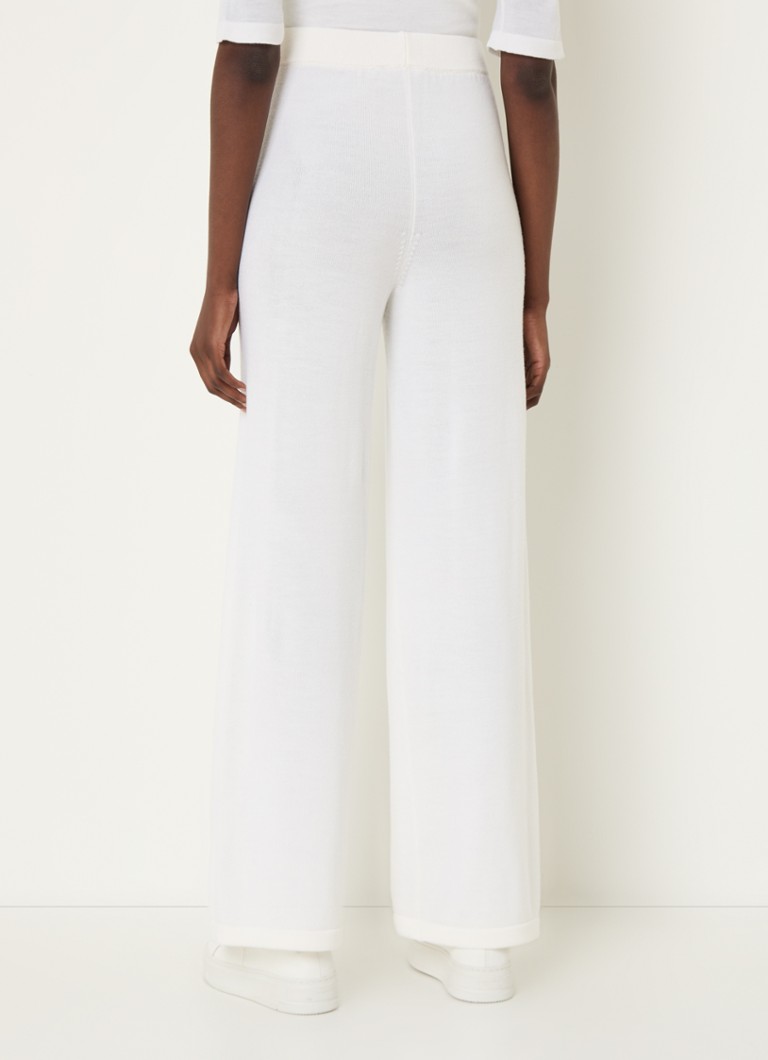 Pantaloni MaxMara Epopea cu talie înaltă și picioare drepte, confecționați din lână virgină.