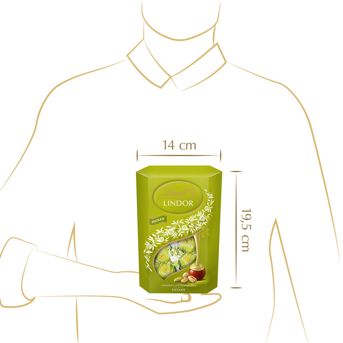 LINDOR Cornet Pistazie, 500g