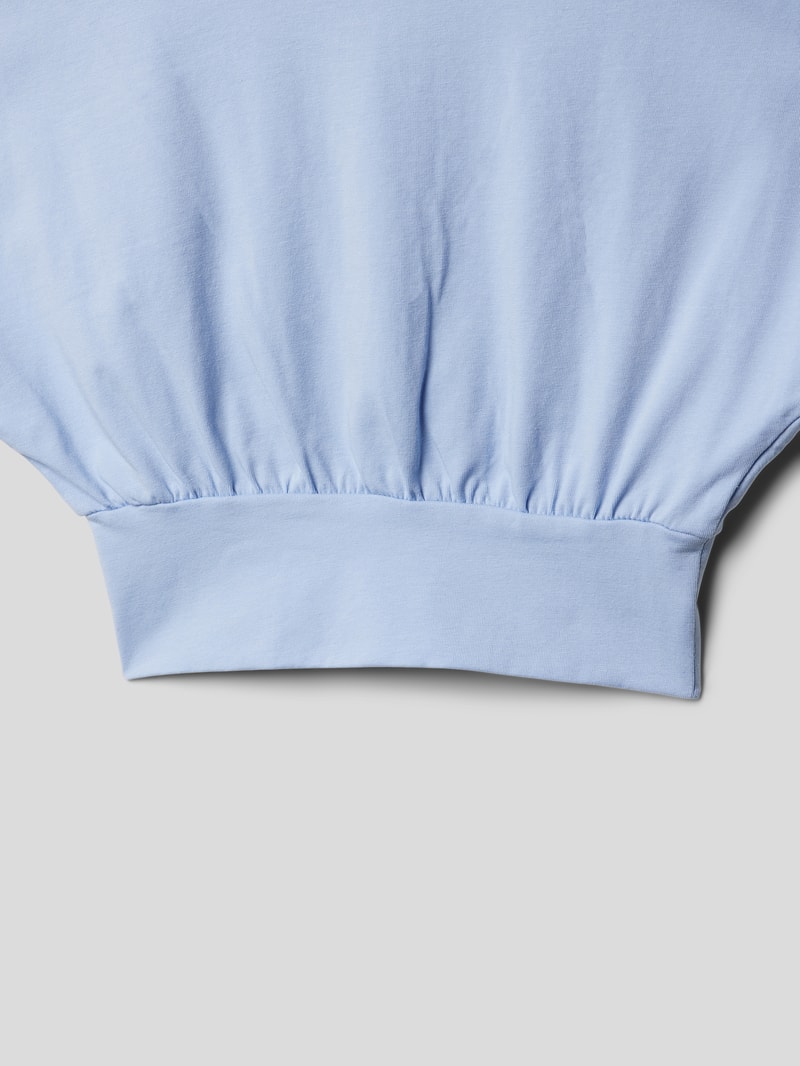 T-Shirt mit elastischem Bund Modell 'Boxy' in bleu