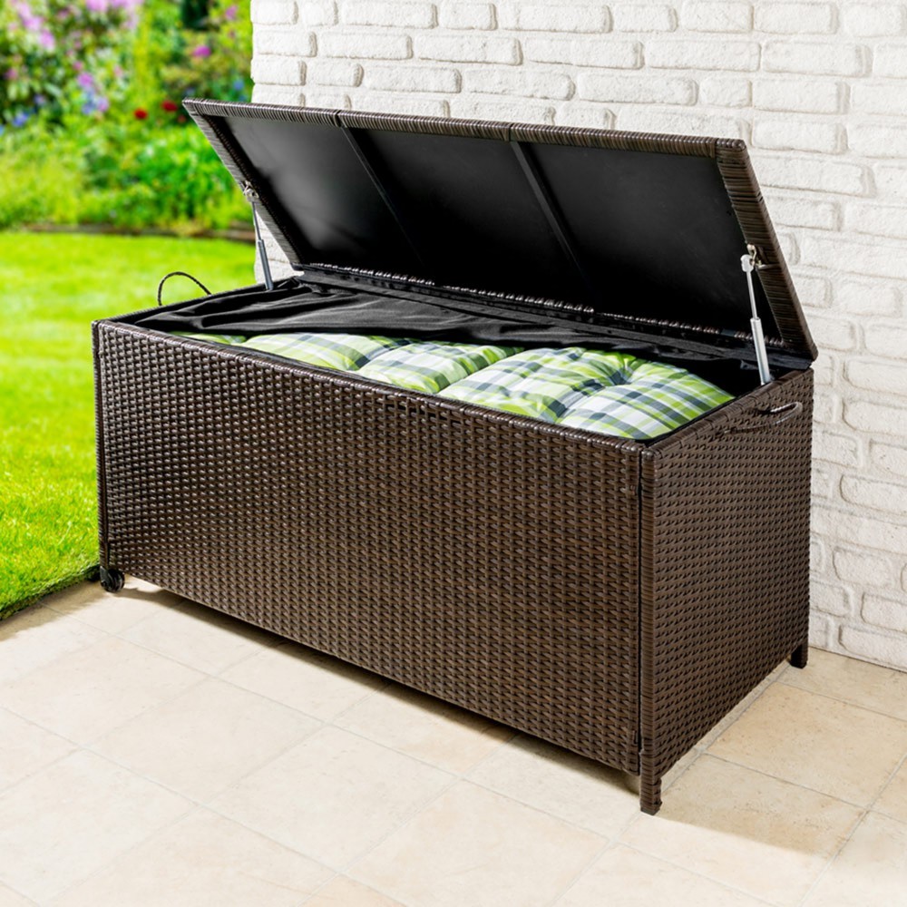 Solax Sunshine Geflecht-Polsterbox GENUA braun