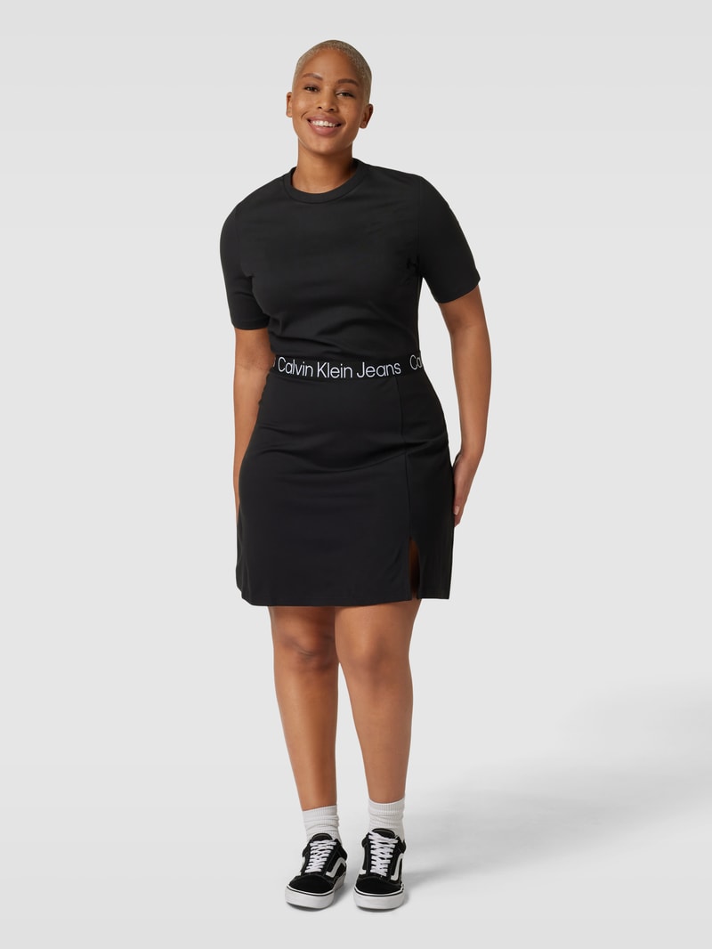 Minikleid mit Label-Detail Modell 'MILANO' in black