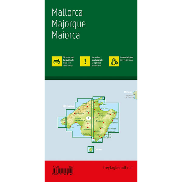 MALLORCA, STRAßENKARTE 1:50.000, FREYTAG &  BERNDT
