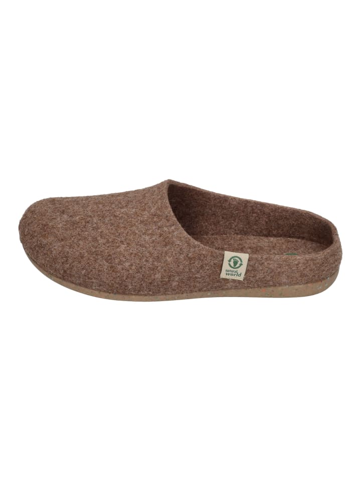 natural world Hausschuhe 8999  in braun günstig kaufen