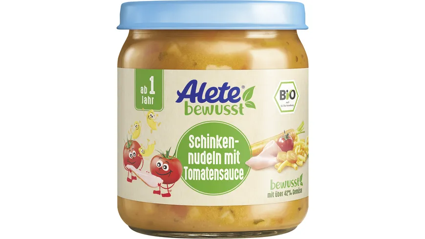Alete bewusst Bio Schinkennudeln mit Tomatensauce 250 g