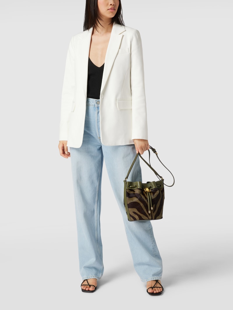 Bucket Bag mit Animal-Print Modell 'ANDIE' in olivgrün