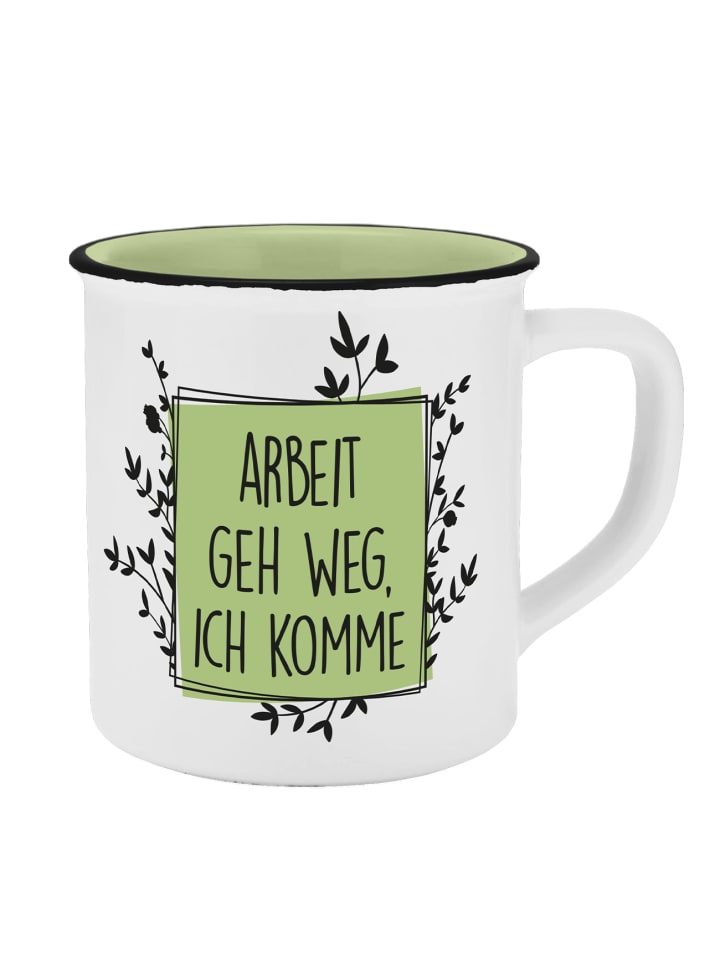 Geda Labels Tasse  Arbeit geh weg in Grün - 400ml günstig kaufen onesize