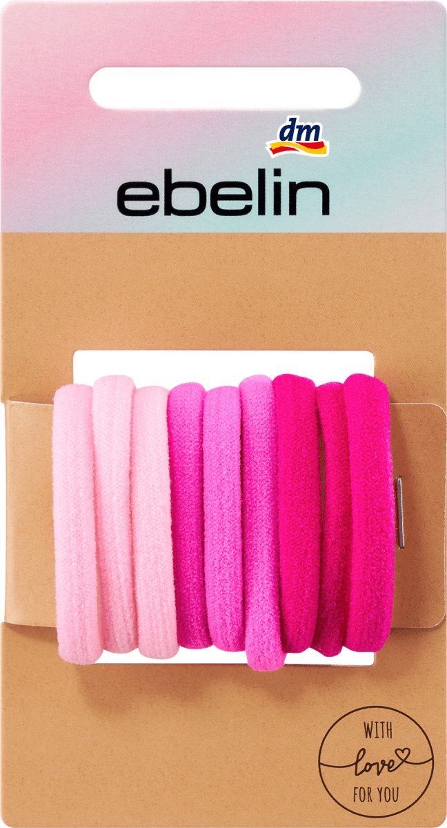 Haargummis Rosa-Mix, 9 St