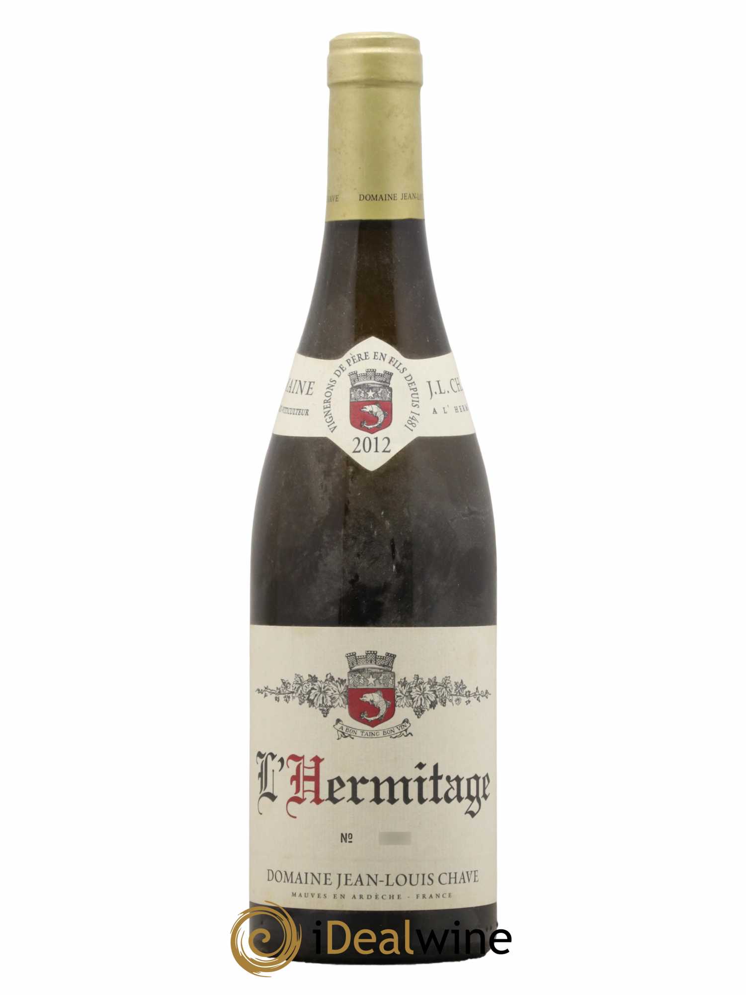 Hermitage Jean-Louis Chave  2012 - Lot de 1 Bouteille