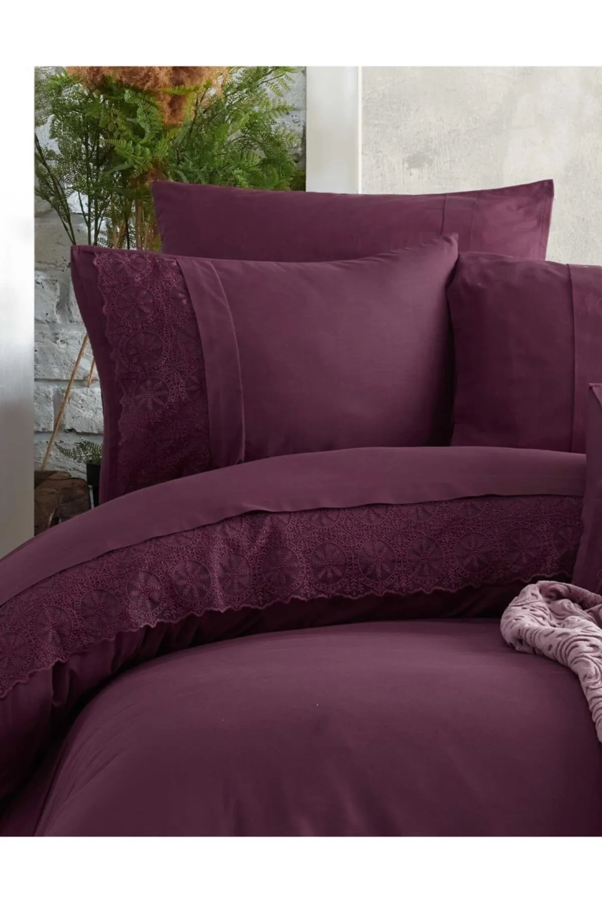 Elart  Elsa Plum Bettbezug-Set