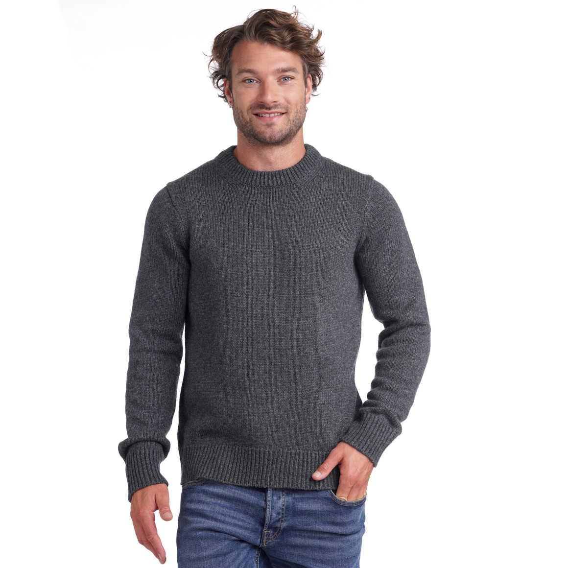 Herren Strickpullover unifarben