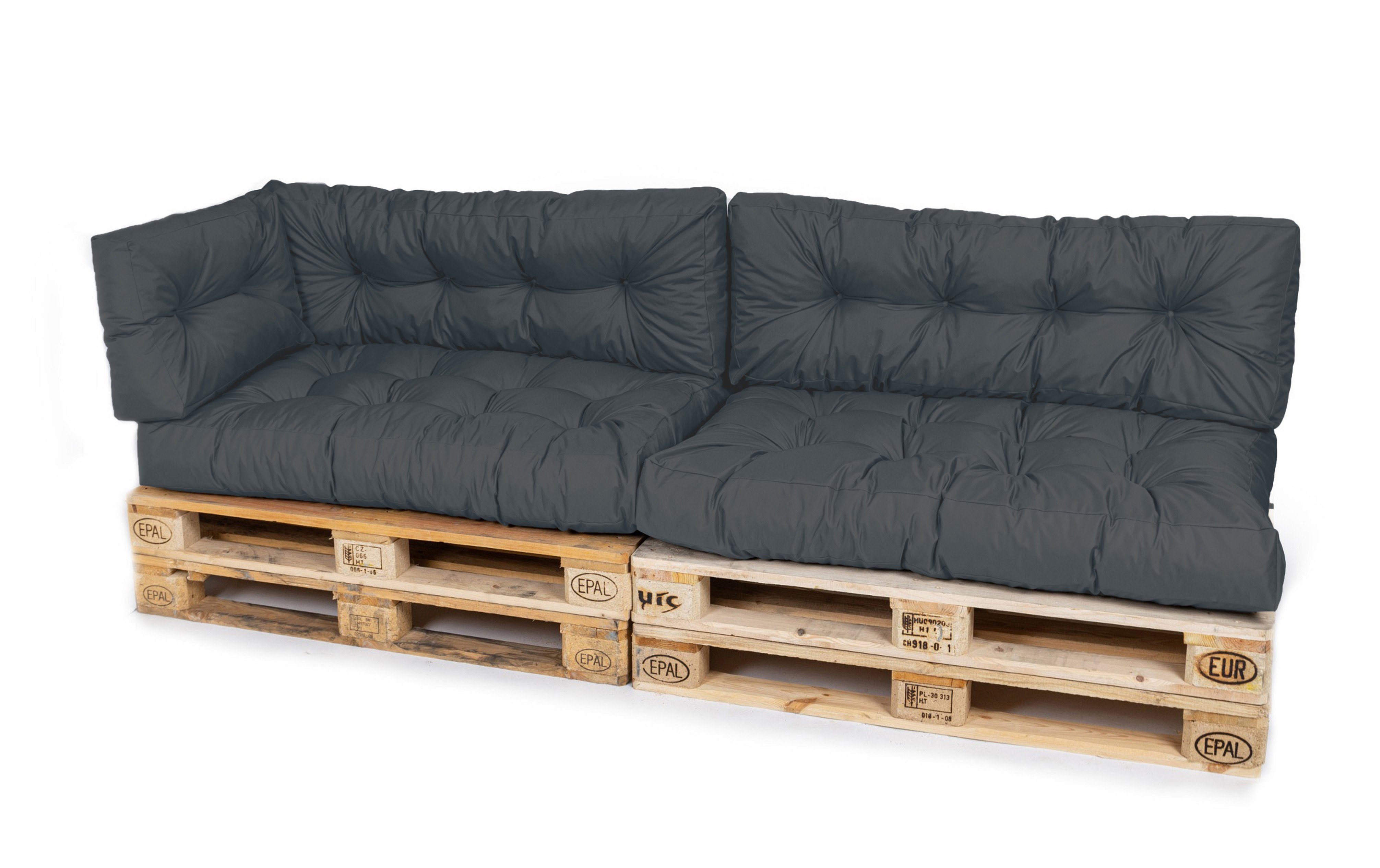 TexDeko Palettenkissen TexDeko Garden Rückenkissen (nur Rückenkissen) wasserabweisend, Premium-Qualität, gesteppt (120x40x20/10cm)