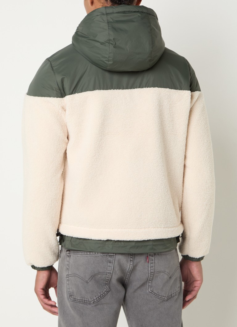 K-Way Jildaz Orsetto teddy jacket with hood and side pockets