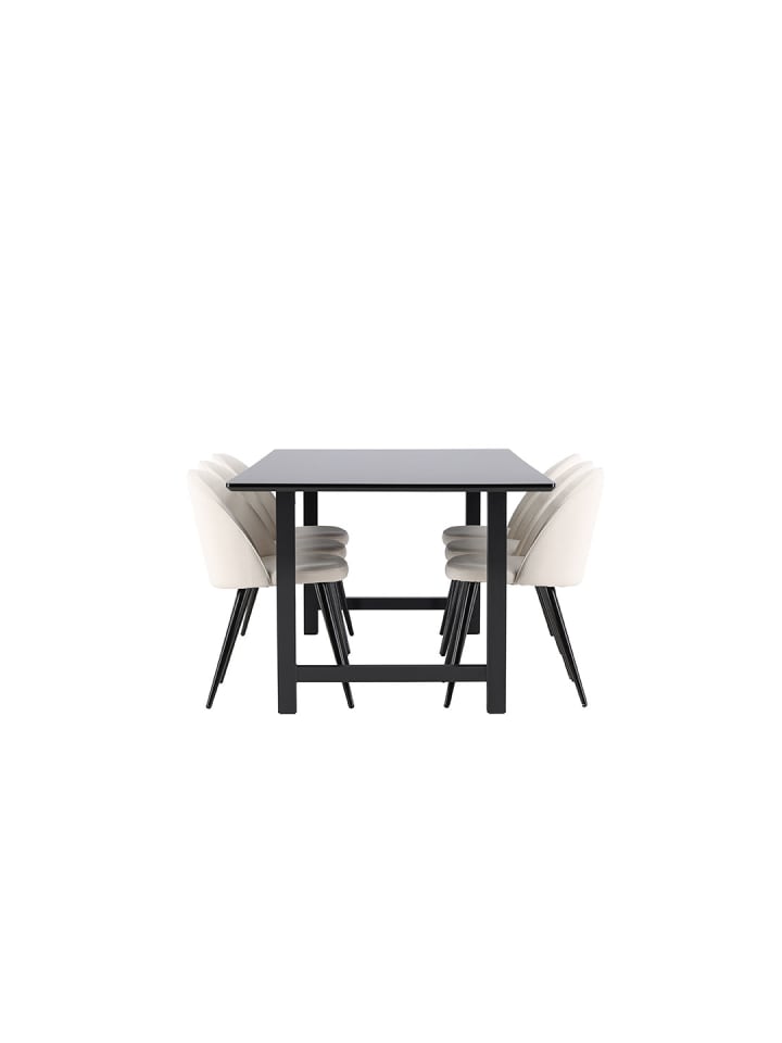 ebuy24 Essgruppe Oslo (7-teilig) Beige 220 x 100 cm günstig kaufen onesize