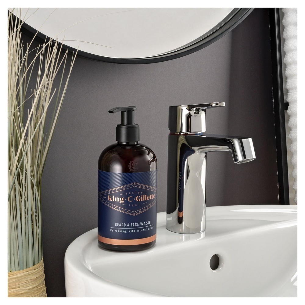 gillette Gillette King C. Nettoyant Pour La Barbe Et Le Visage, 350 ml Soin
