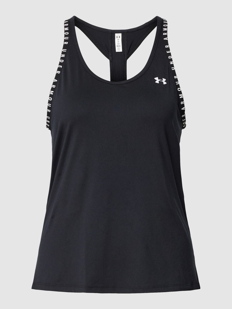 Tanktop mit Label-Print in schwarz