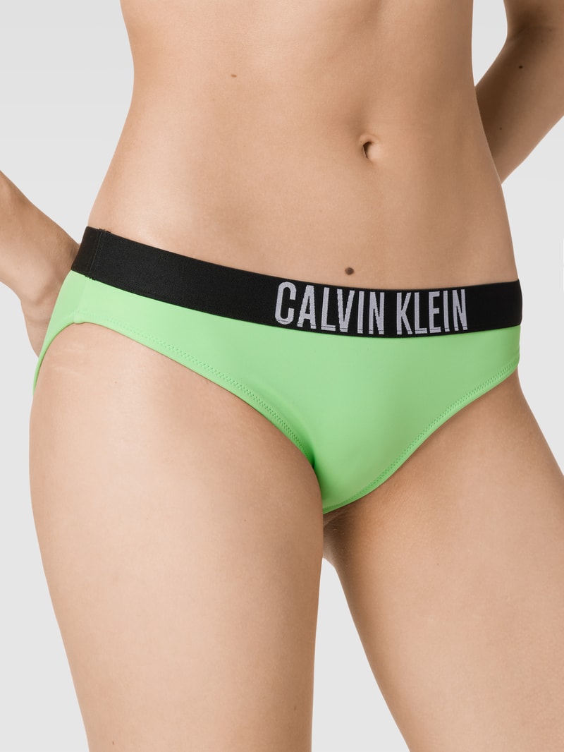 Bikini-Hose mit elastischem Logo-Bund Modell 'INTENSE POWER' in grün