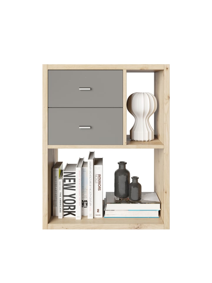 Phoenix Group AG  Fortuna - SET, Beistelltisch mit 3 Fächern inkl. Schubladeneinsatz, artisan eiche, B/H/T: 75,1x57,9x34cm günstig kaufen onesize