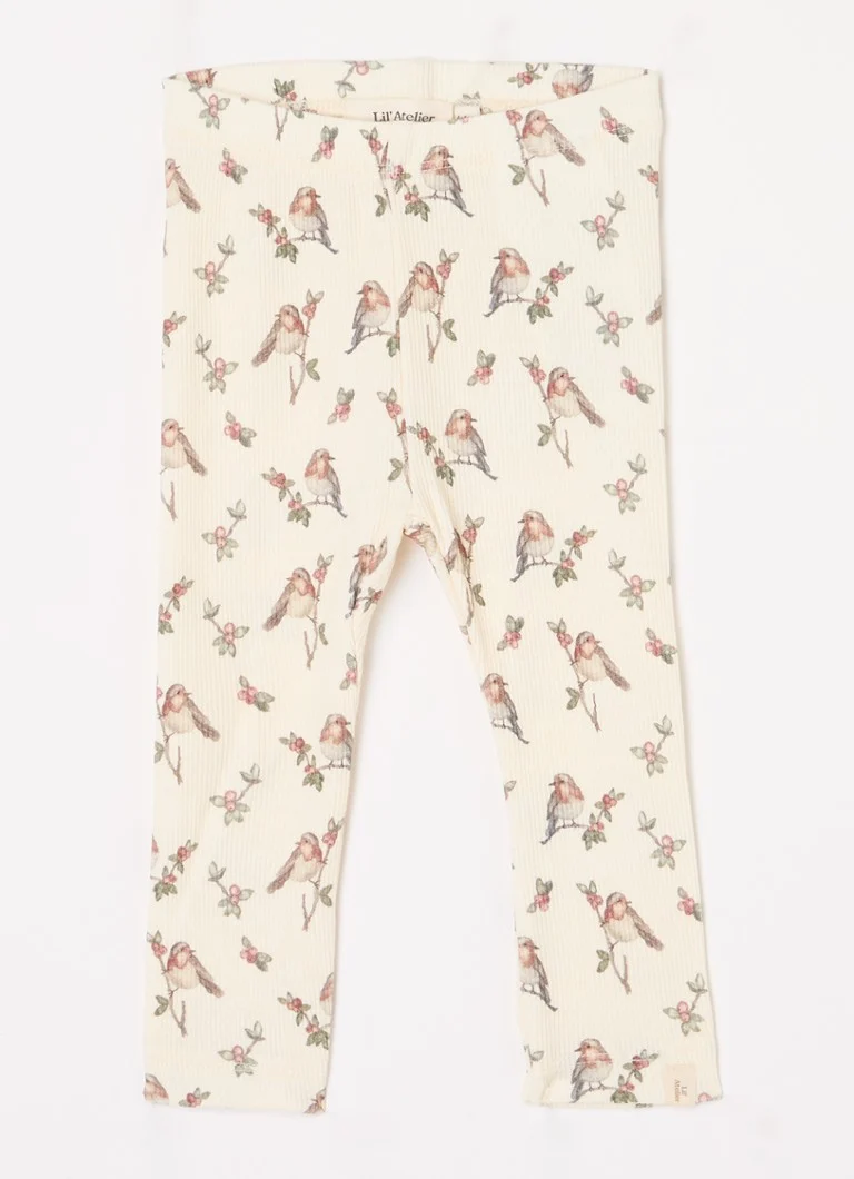 Lil' Atelier NBFGabo -ribineulotut leggingsit lyocell-sekoitteesta