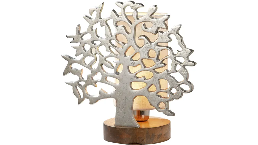 Casablanca Lampe Lebensbaum silber, braun