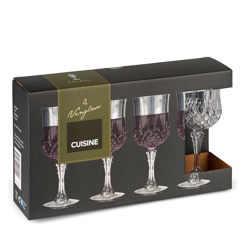 Cuisine Vinglass 4-pk 22 cl plast kristall klar