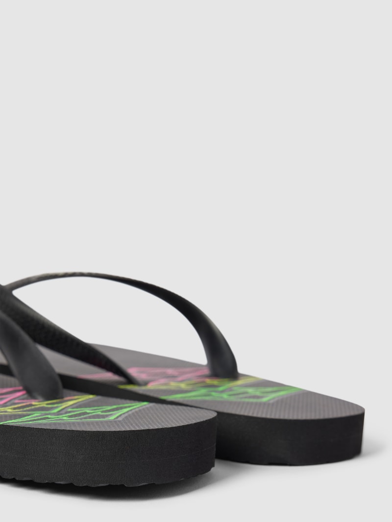 Zehentrenner mit Allover-Muster Modell 'TIDES' in schwarz