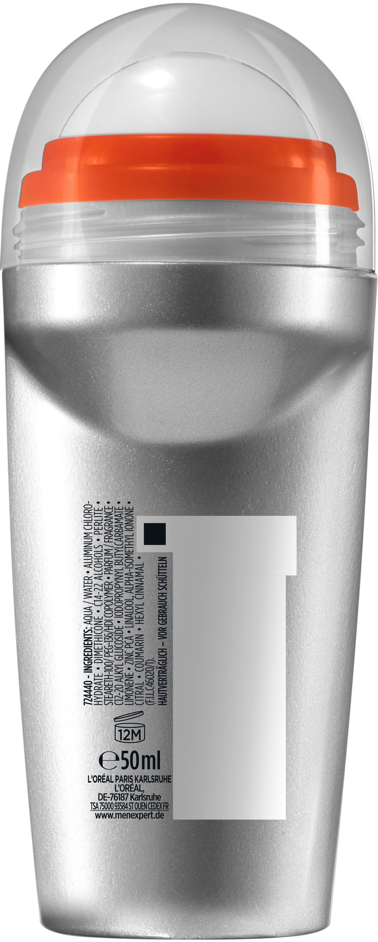 L'ORÉAL PARIS MEN EXPERT Deo-Roller Invincible Man Anti-Transpirant mit 96H Non-Stop Trockenschutz