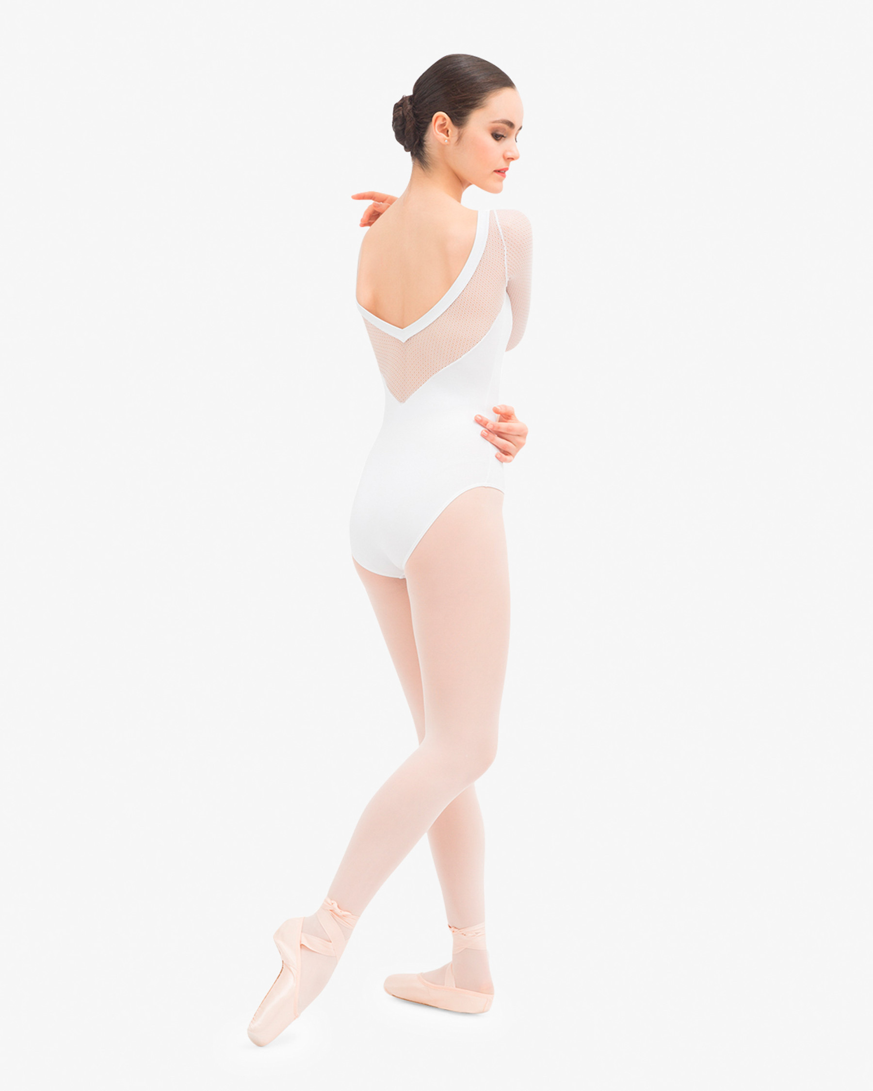 3/4 sleeves leotard with lace