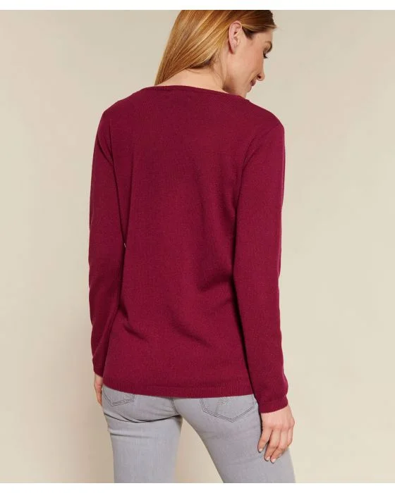 Pull col V en pur cachemire