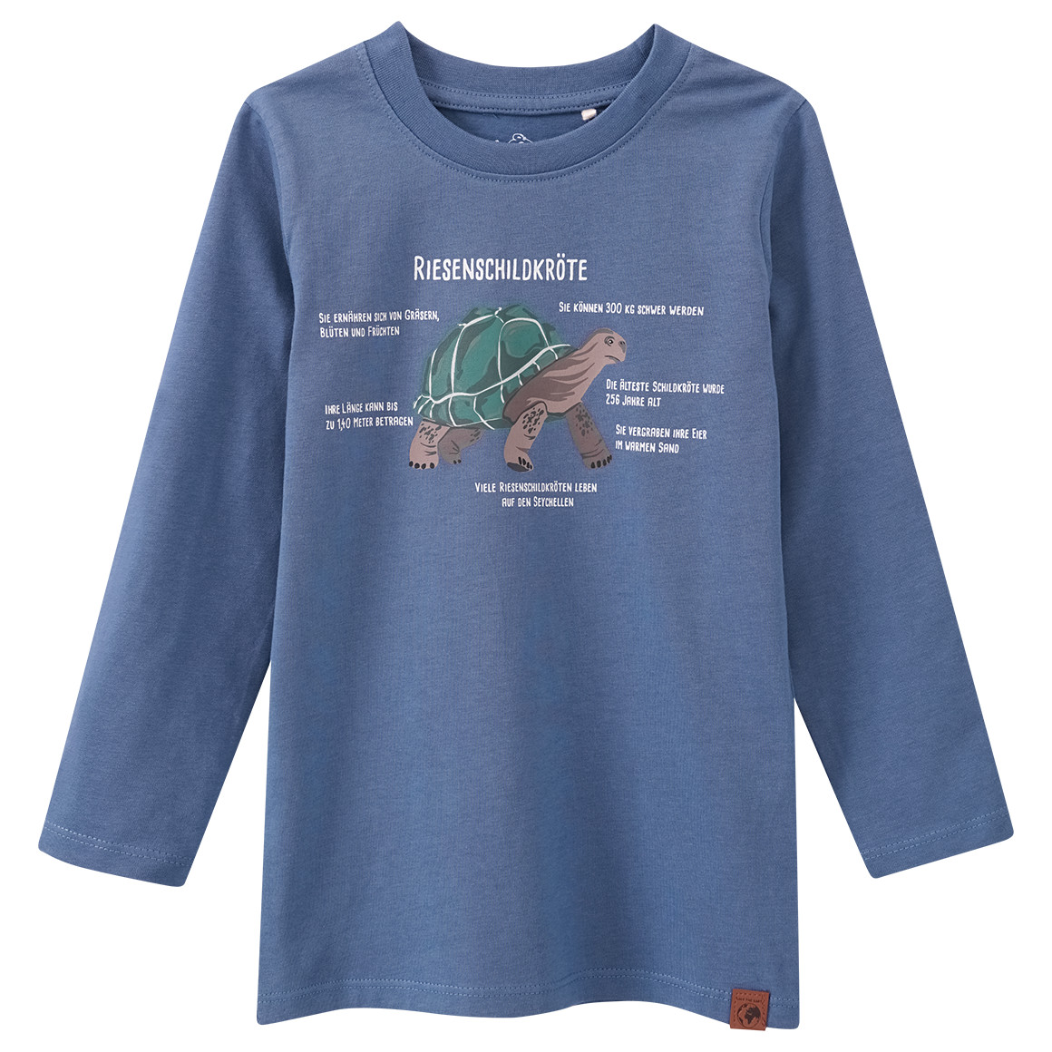 Kinder Langarmshirt mit Schildkröten-Print