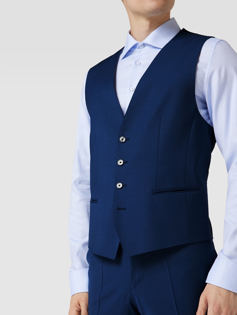 Weste mit Paspeltaschen in royalblau