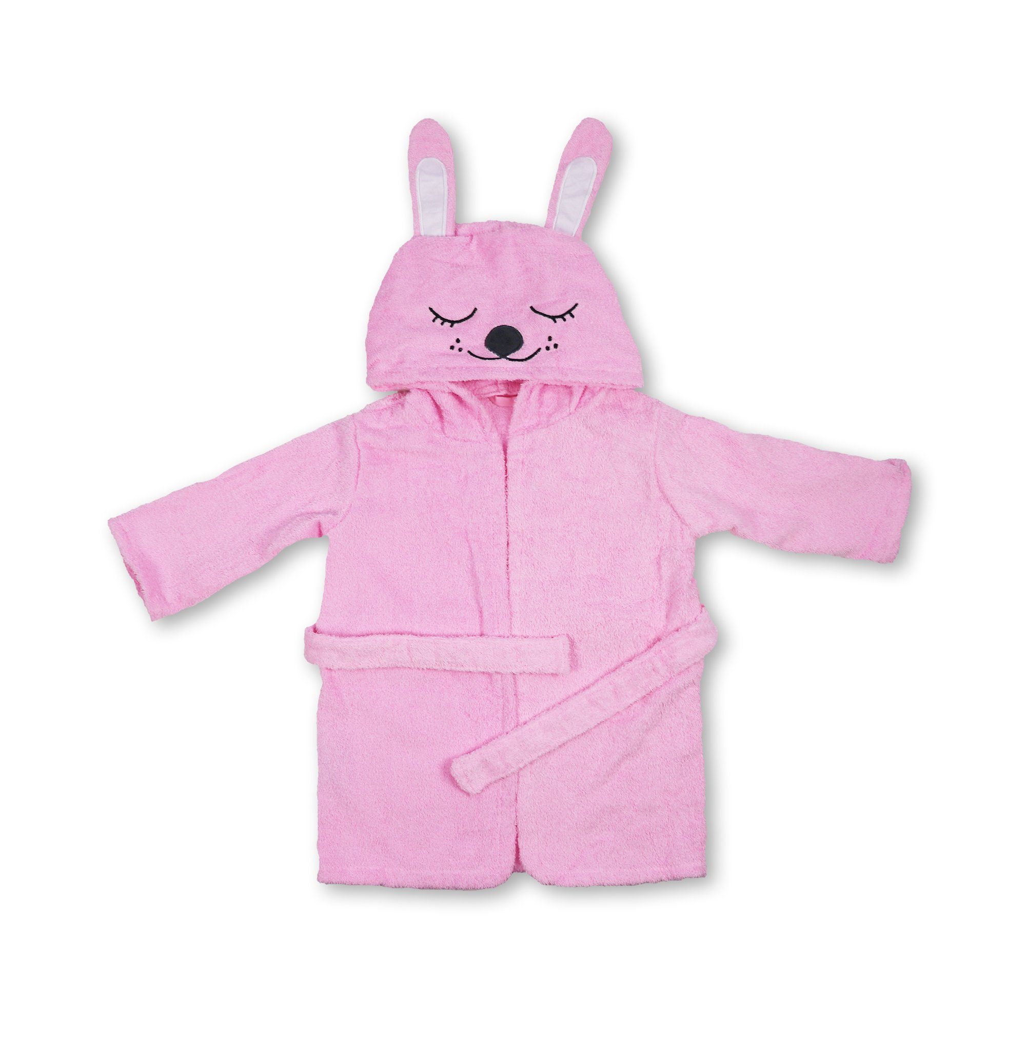 jilda-tex Kinderbademantel Happy, Kapuze, Gürtel, für Kinder im Alter von 2-3 Jahren in verschiedene Designs