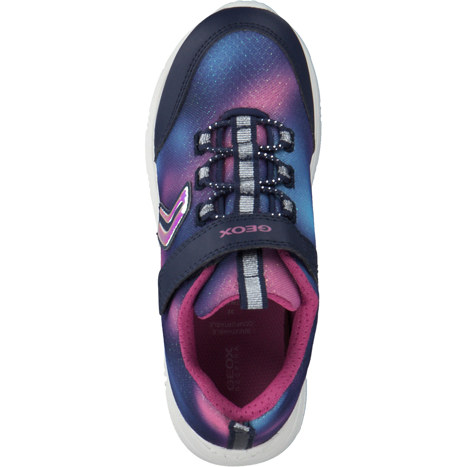 Geox J258HA, Sneakers Low, Kinder, NAVY/FUCHSIA