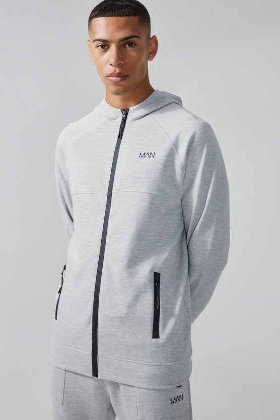 Man Active Hoodie mit Reißverschluss