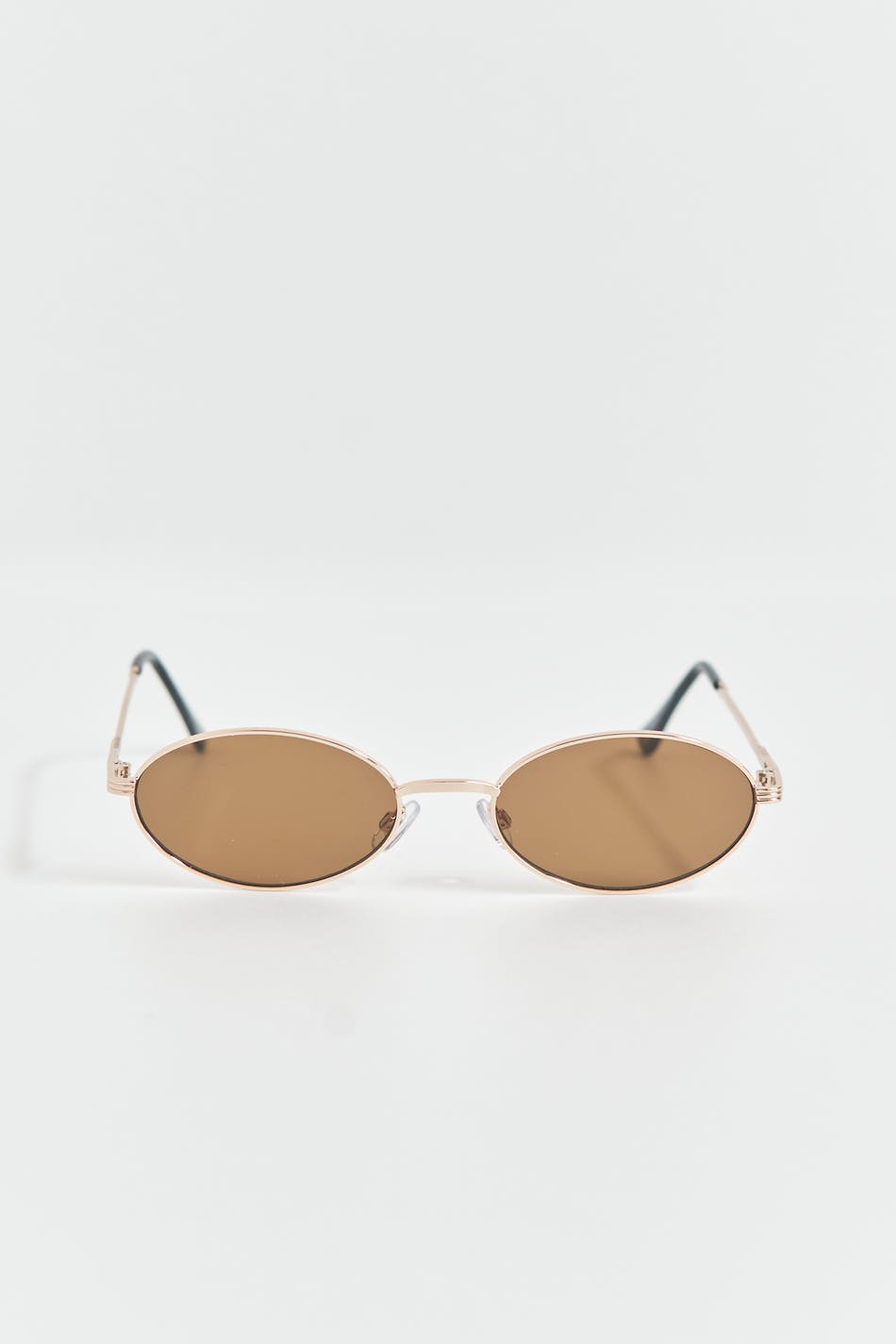 Slim metal oval sunglasses