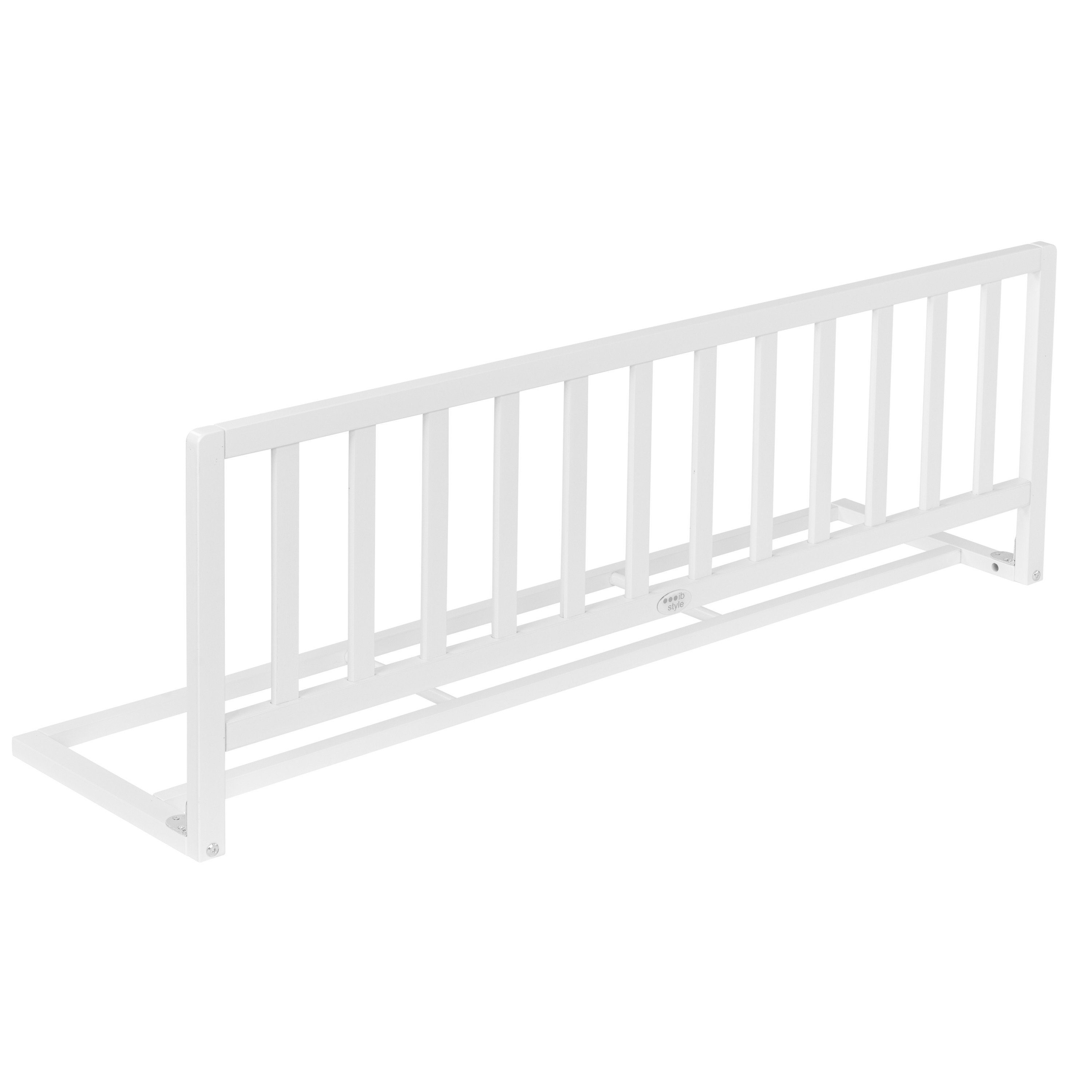 ib style Bettschutzgitter Bettgitter Pino 120cm weiß, Bettschutzgitter - Rausfallschutz - Holzgitter