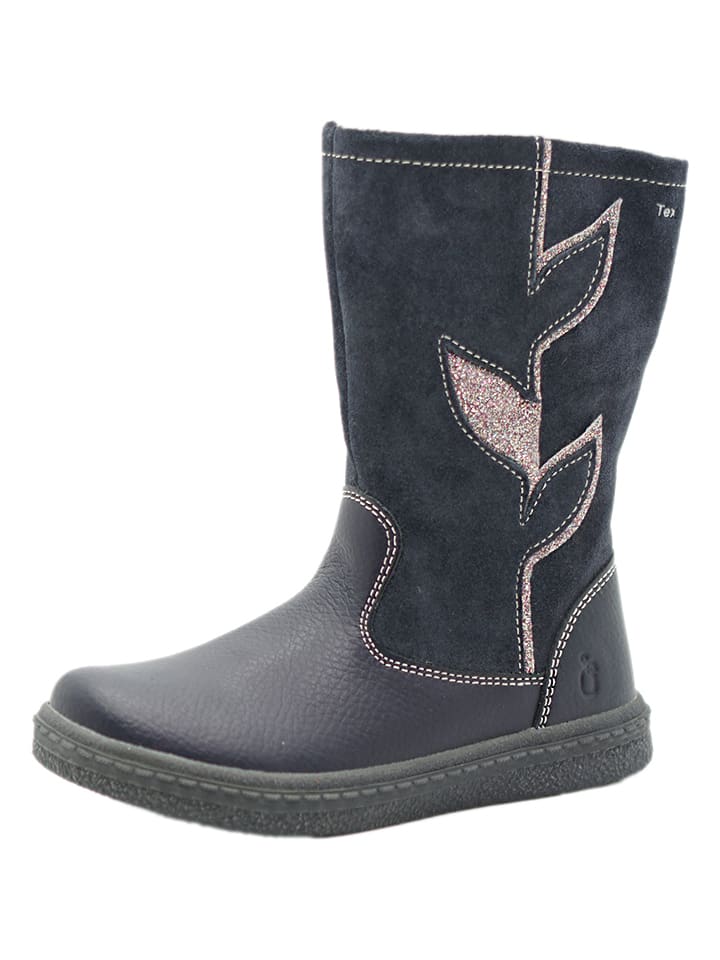 lamino Leder-Boots in Dunkelblau günstig kaufen