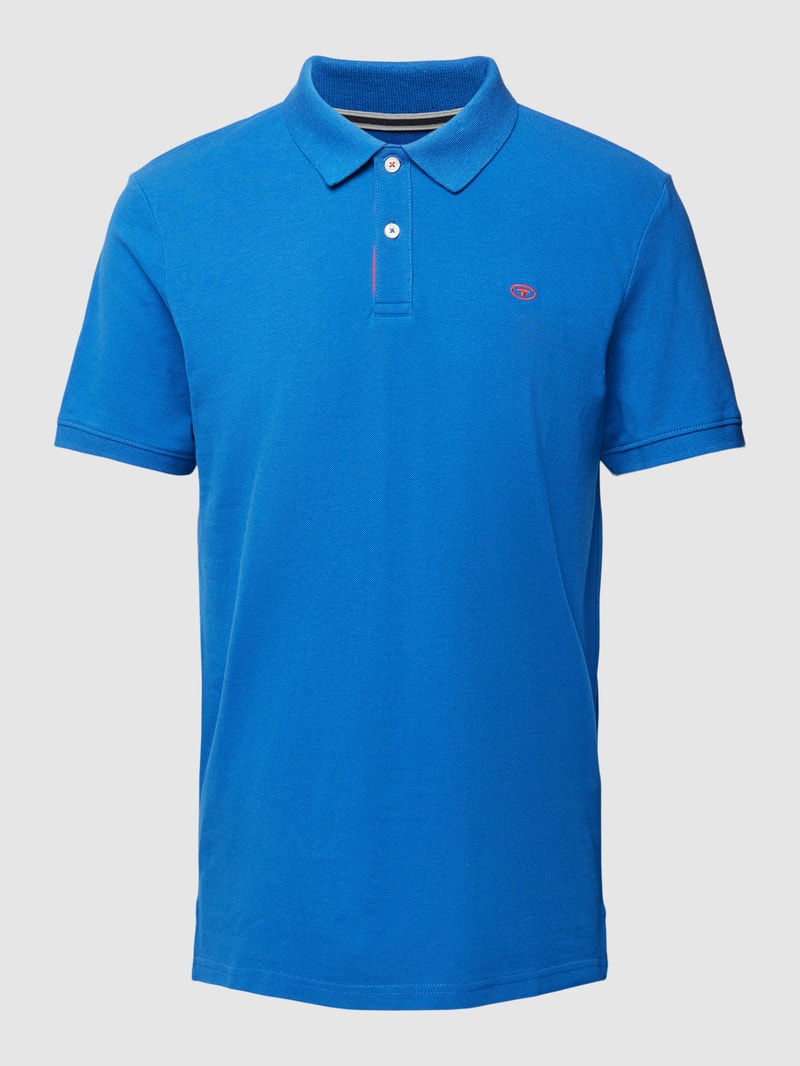 Poloshirt mit Logo-Stitching Modell 'Basic' in royalblau