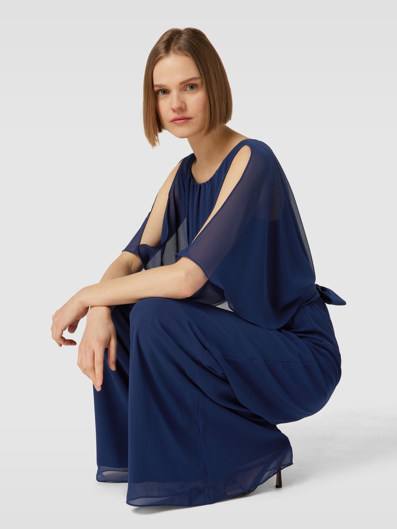 Jumpsuit mit Taillengürtel in dunkelblau