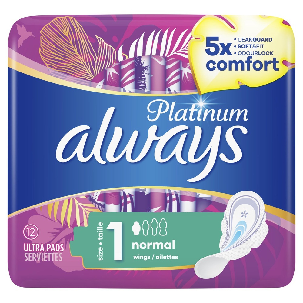 always Always Platinum Normal (Taille 1) Serviette Hygiénique Serviettes Hygiéniques
