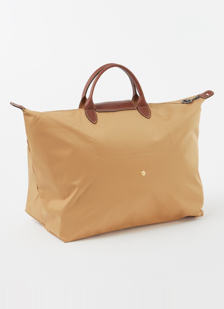 Geantă de voiaj Longchamp Le Pliage Original, mărimea S, cu detalii din piele.