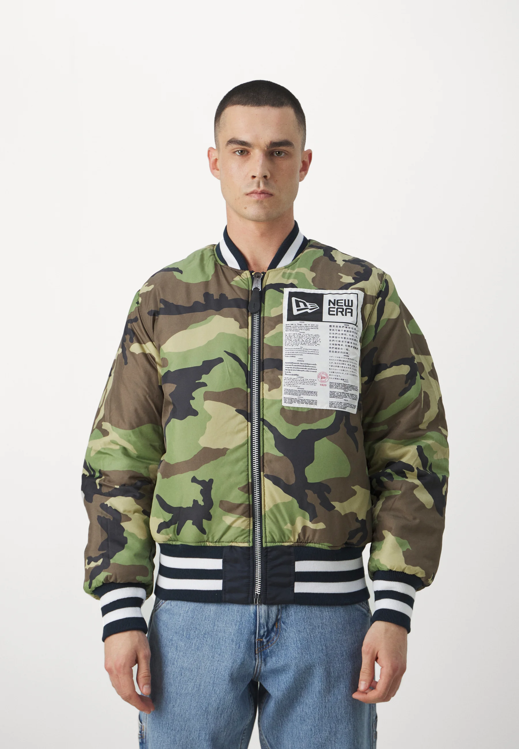 Chaqueta bomber de los Atlanta Braves de la MLB de New Era - Chaqueta de invierno