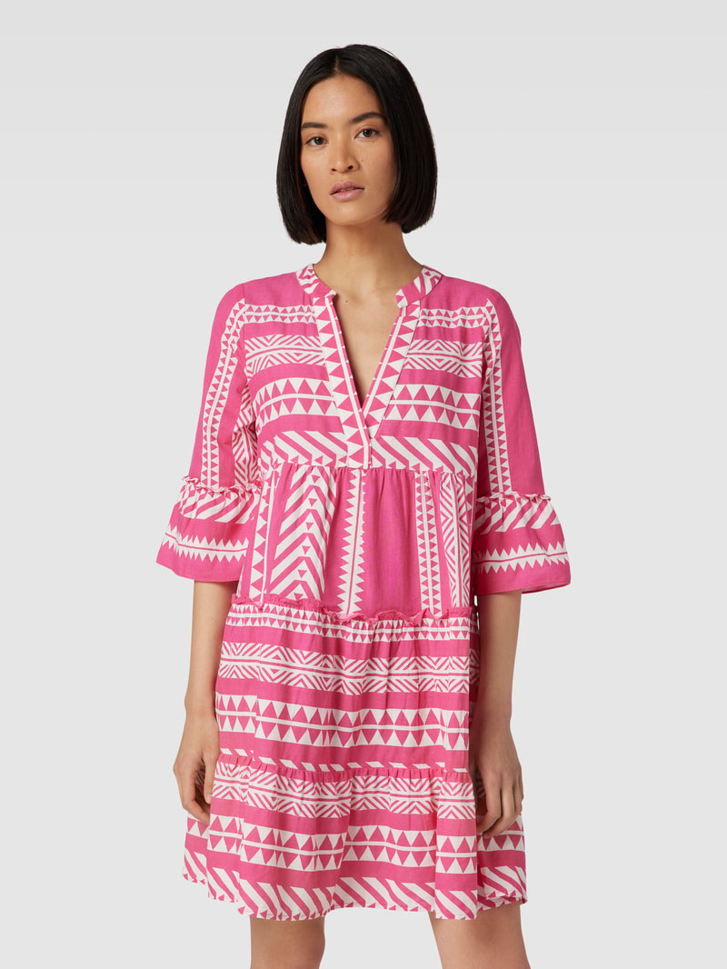 Minikleid mit Allover-Print Modell 'DICTHE' in pink