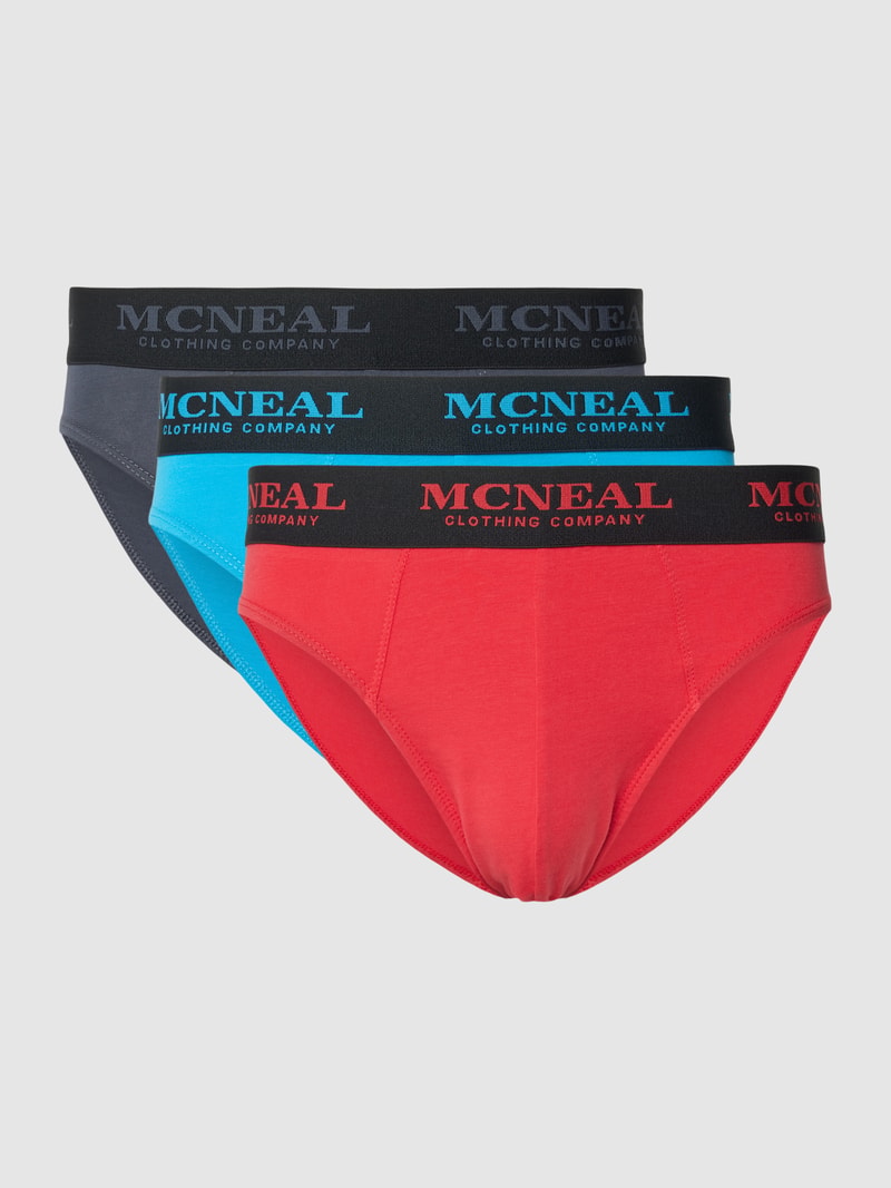 Slip mit elastischem Bund im 3er-Pack in blau
