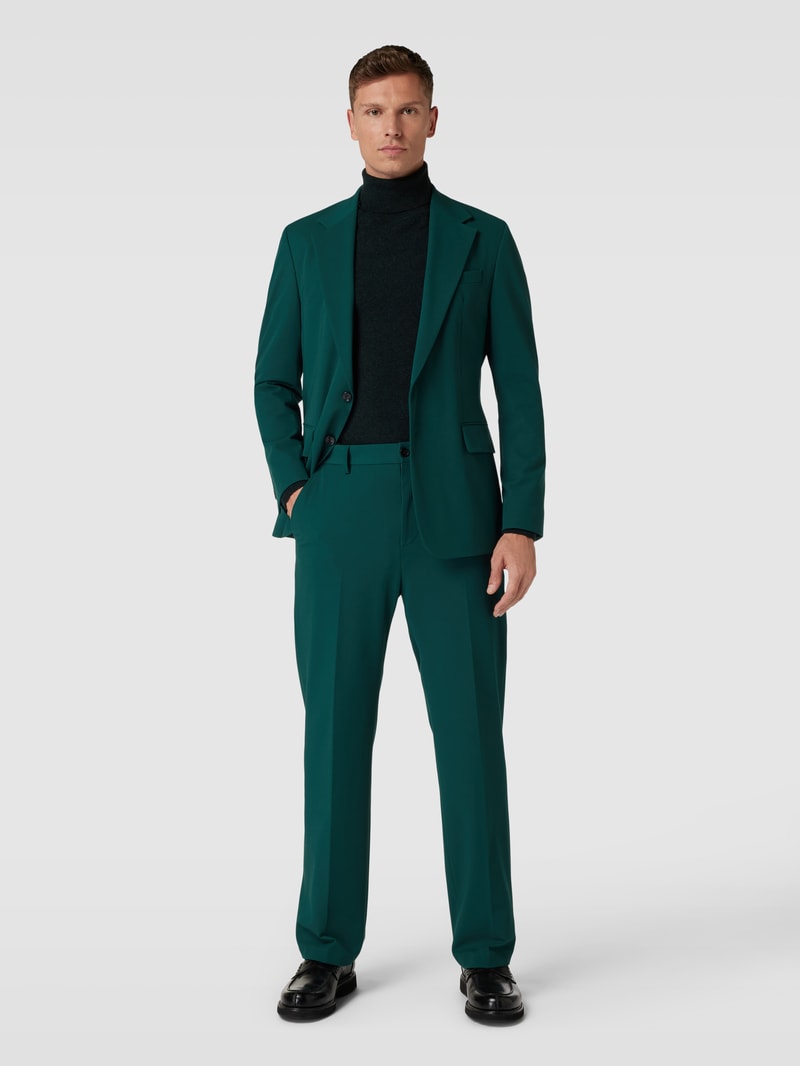 Regular Fit Anzughose mit Bundfalten Modell 'Joe' in grün