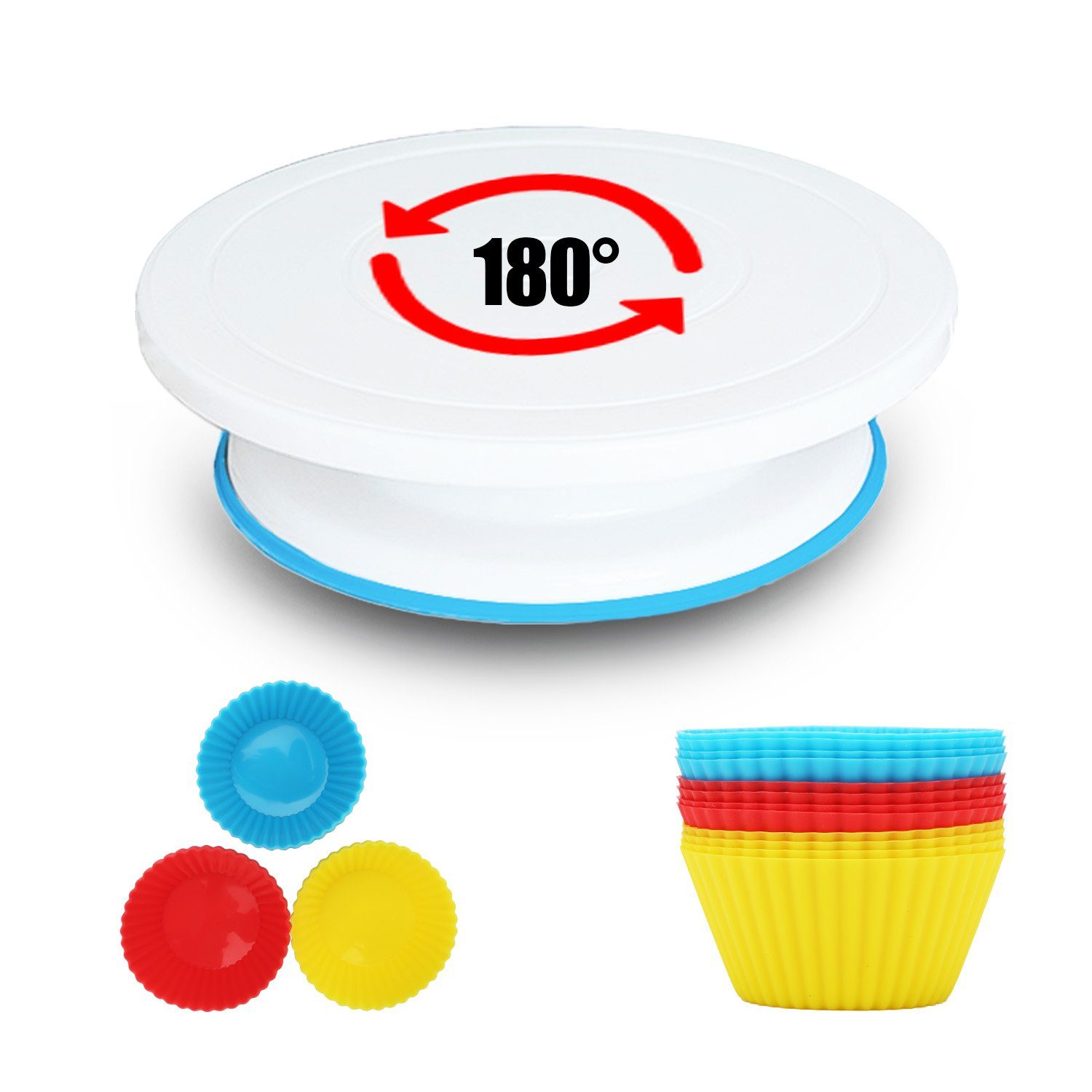 Gimisgu Spritzbeutel 106tlg Backzubehör Torten Set Tortenguss Düsen Tortenguss Tortenplatte