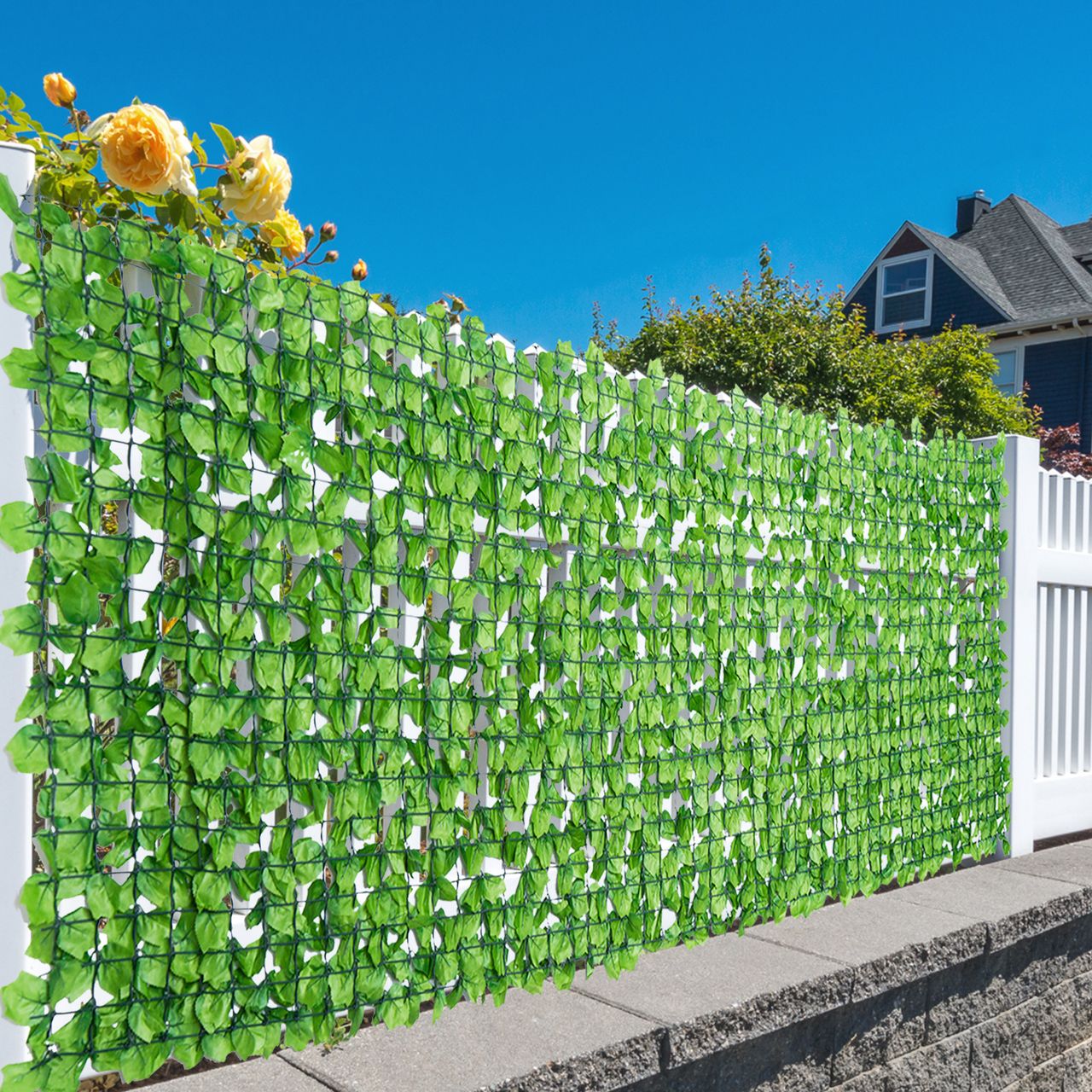 Outsunny Künstliche Hecke, Hellgrün 300 x 100 cm