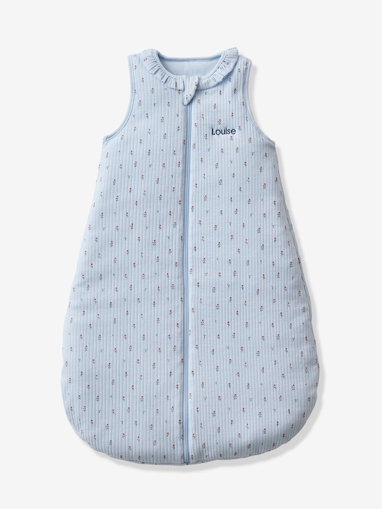 Vertbaudet Ärmelloser Baby Schlafsack GIVERNY personalisierbar Oeko-Tex - lavandel