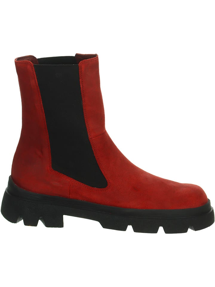 Think! Leder-Chelsea-Boots in Rot günstig kaufen
