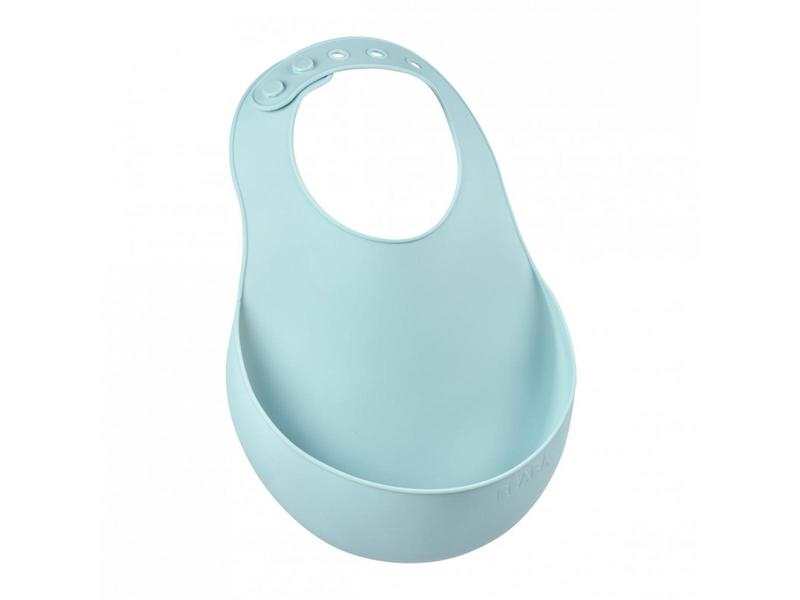 Bavoir silicone bleu clair