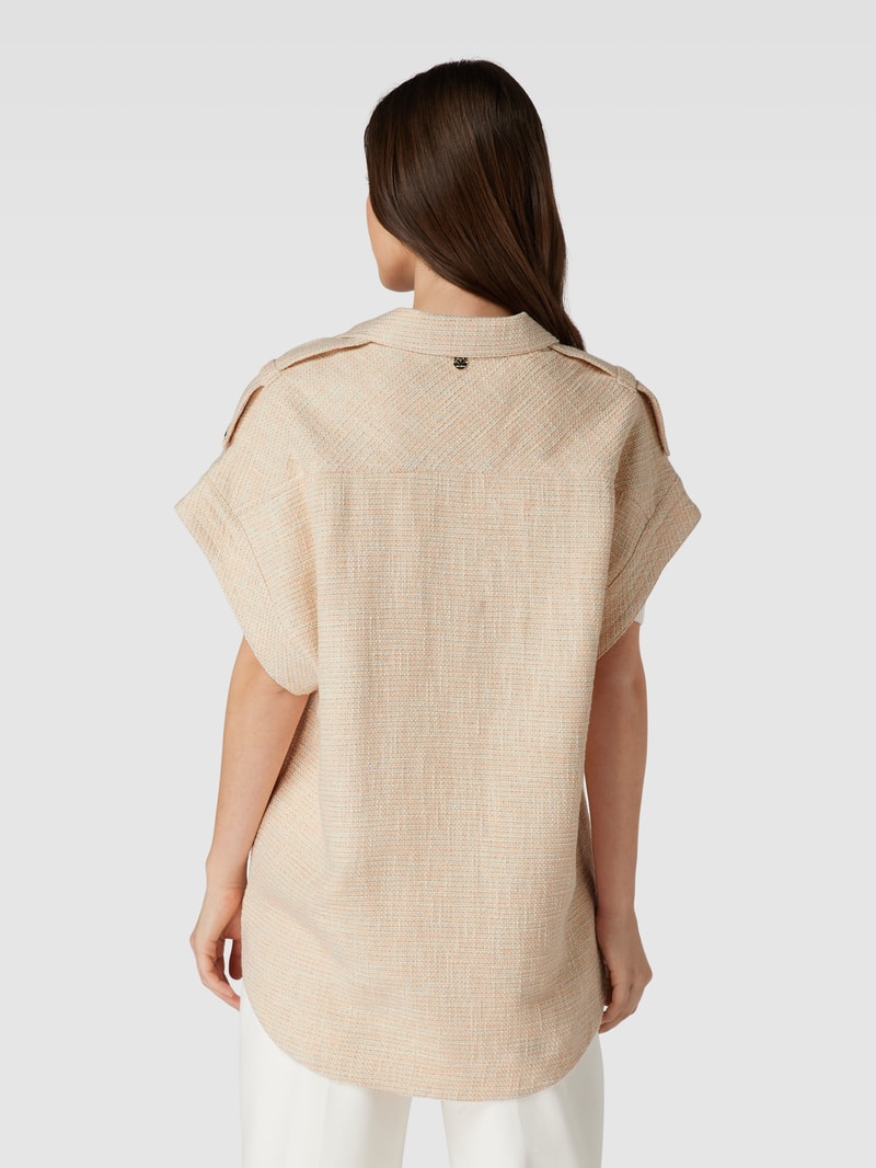 Strickweste mit Brusttaschen Modell 'ISOLA' in apricot